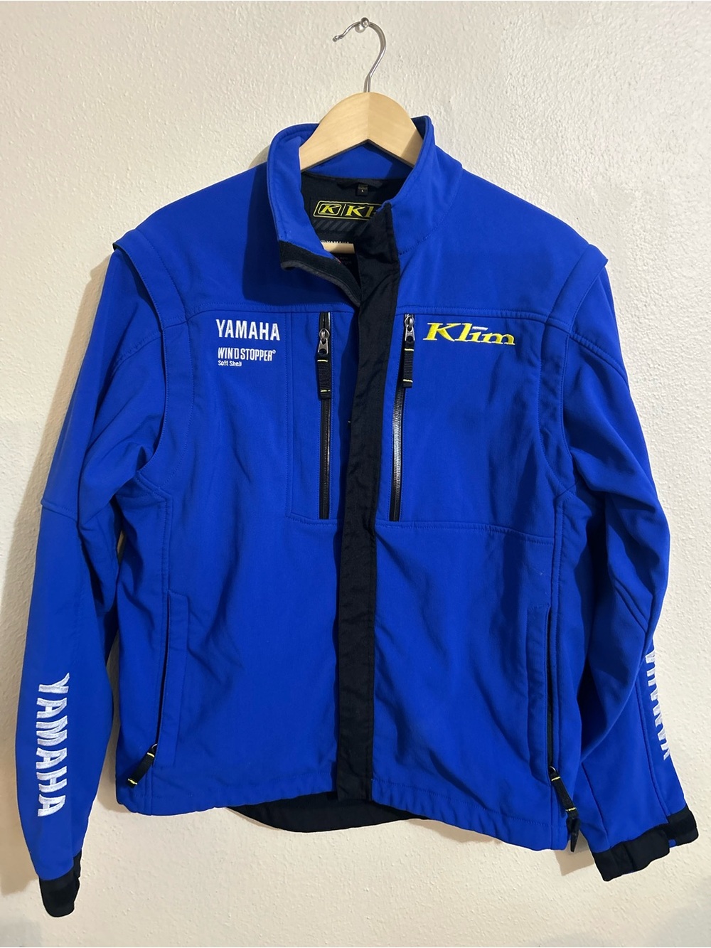 Klim Yamaha Inversion Jacket Men’s L Blue Windstopper Soft Shell Snowmobile